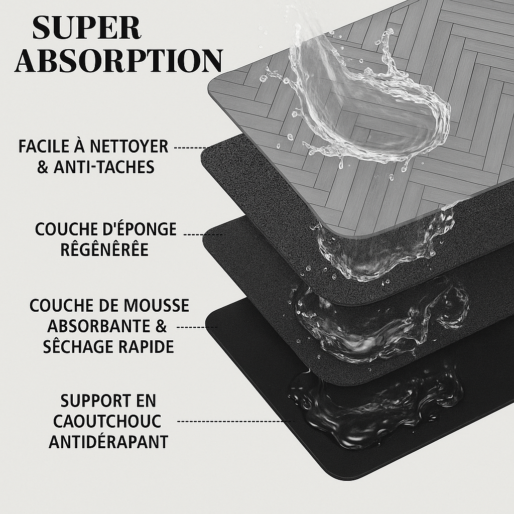 Tapis d’alimentation pour animaux, imperméable et antidérapant, pour gamelles de nourriture et d’eau.