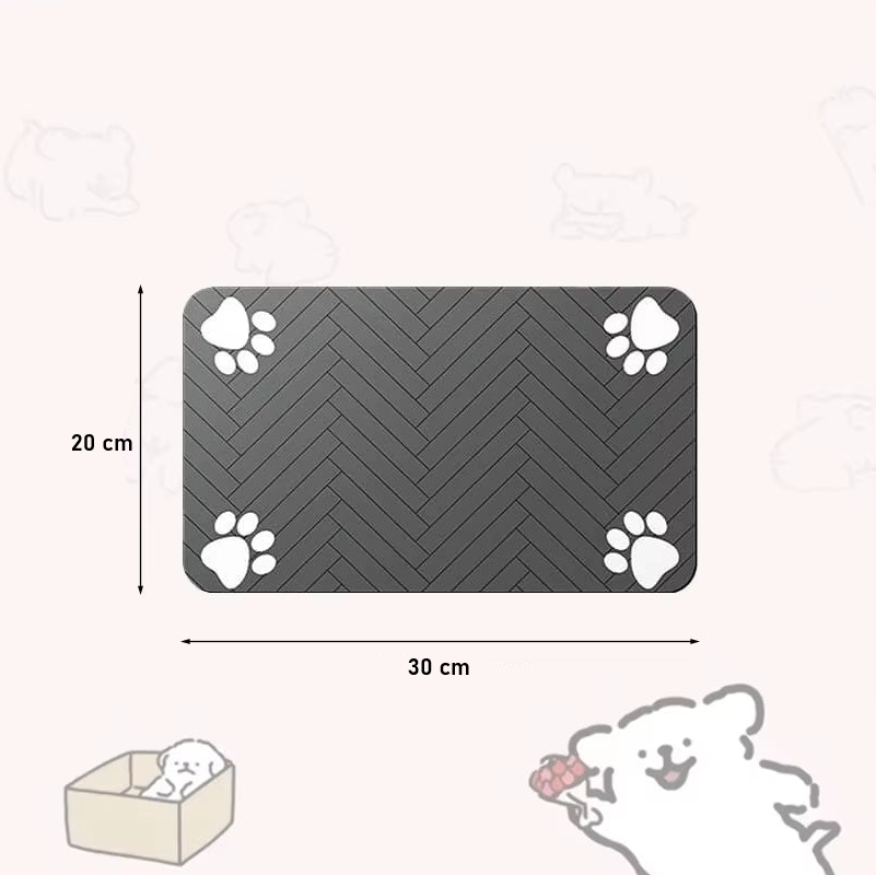 Tapis d’alimentation pour animaux, imperméable et antidérapant, pour gamelles de nourriture et d’eau.